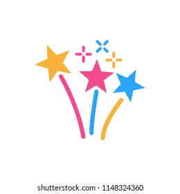 Fireworks Party Logo Icon Design