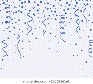 Fireworks and pollen that are often used in promotions and events illustration set. party, diary, decorate, event. Vector drawing. Hand drawn style, Vector confetti png. Multi-colored tinsel, confetti