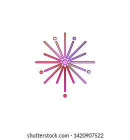 Fireworks, pride day icon. Element of color world pride day icon. Premium quality graphic design icon. Signs and symbols collection icon