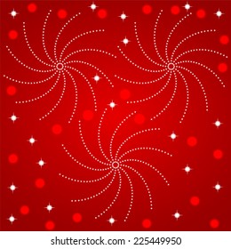 fireworks in the red sky 