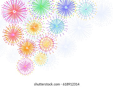Fireworks Retro Background