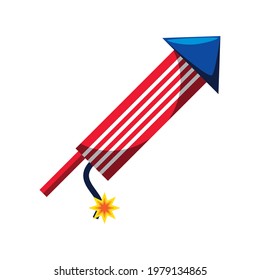 fireworks rocket celebration isolated icon
