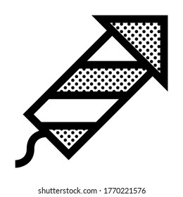 Fireworks Rocket. Icon Filled with Dots.