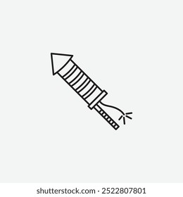 Fireworks rocket icon isolated on white background