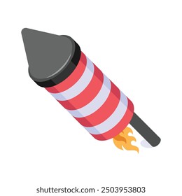 A Fireworks rocket ready to light up the sky on New Year's Eve