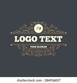 Fireworks with rocket sign icon. Explosive pyrotechnic symbol. Flourishes calligraphic ornament. Vector