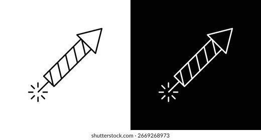 Símbolo de signo de Vector de señal de cohete de fuegos artificiales