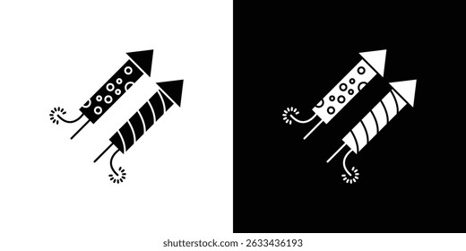 Conceito de sinais de foguete Fireworks, ilustração vetorial