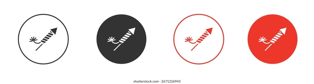 Fireworks rocket signs for logo, vector sign symbol for design