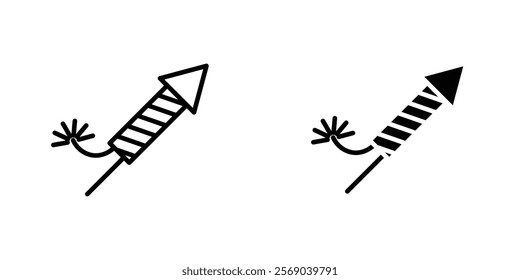 Fireworks rocket signs vector graphic pack