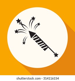Fireworks rockets sign icon. Explosive pyrotechnic device symbol