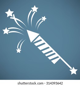 Fireworks rockets sign icon. Explosive pyrotechnic device symbol