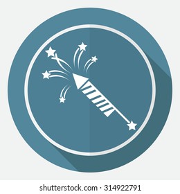 Fireworks rockets sign icon. Explosive pyrotechnic device symbol