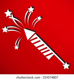Fireworks rockets sign icon. Explosive pyrotechnic device symbol