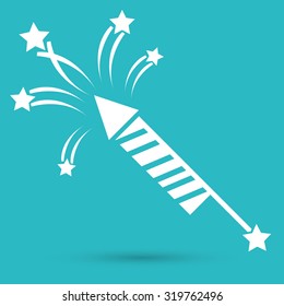 Fireworks rockets sign icon. Explosive pyrotechnic device symbol
