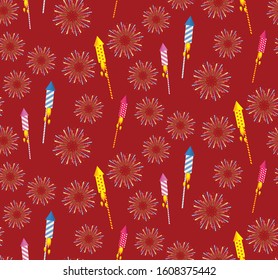 fireworks seamless pattern. Seamless  of fireworks. fireworks pattern. Funny  pattern. Abstract seamless pattern. Star seamless .
