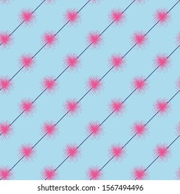 Fireworks seamless vector pattern background. 