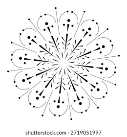 Icono de forma de fuegos artificiales. Colección de fuegos artificiales y cohetes aislados sobre fondo blanco