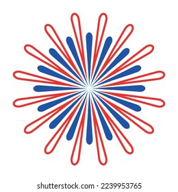 Fireworks sign. Vector illustration isolated on white background