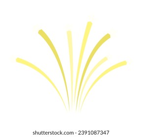 Fireworks simple element. Vector Illustration.