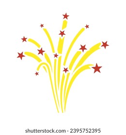 Fireworks simple element. Vector Illustration.