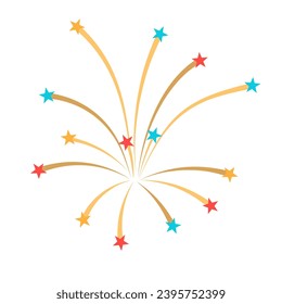 Fireworks simple element. Vector Illustration.