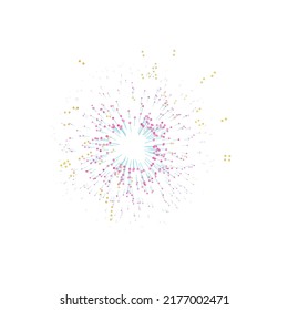 fireworks in the sky simple illustration