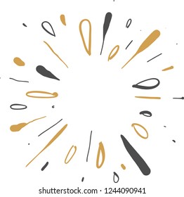 fireworks sparkle hand drawn