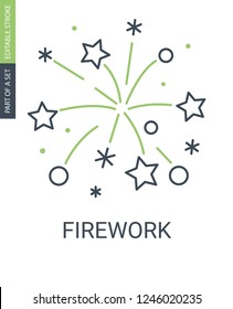 Fireworks sparkles icon