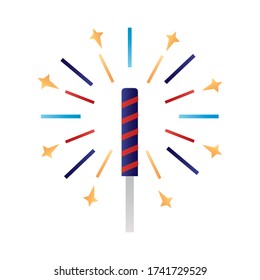 fireworks splash degraded style vector illustration design