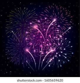 fireworks splash explosion background icon vector illustration design