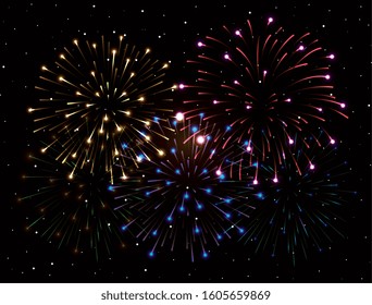 fireworks splash explosion background icon vector illustration design