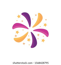 fireworks splash explosion isolated icon vector illustration design