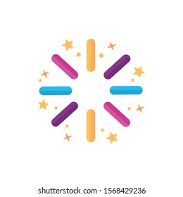 fireworks splash explosion isolated icon vector illustration design