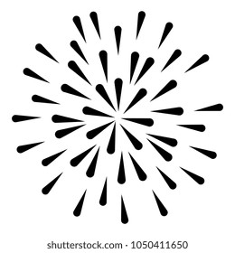 fireworks splash isolated icon