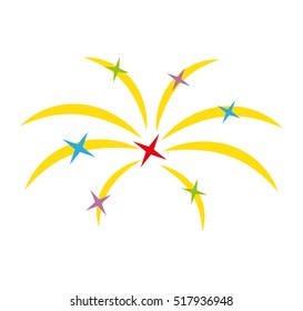 fireworks splash isolated icon vector illustration design