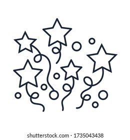 fireworks splash line style vector illustration design