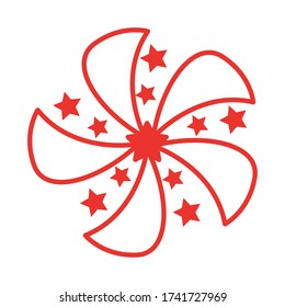 fireworks splash line style vector illustration design