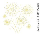 fireworks with stars and sparks. festival colorful 
 fireworks. holiday banner, poster, flyer, greeting card, decorative elements, Vector illustration