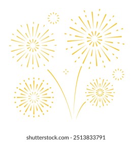 fireworks with stars and sparks. festival colorful 
 fireworks. holiday banner, poster, flyer, greeting card, decorative elements, Vector illustration