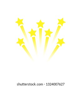 Fireworks of the stars, star explosion. Flat design, vector illustration. vector.