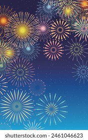 Fireworks Summer Festival Landscape Background