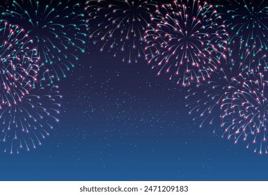 Fireworks Summer Festival Landscape Background