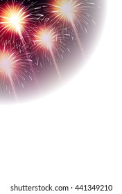Fireworks summer summer greeting background