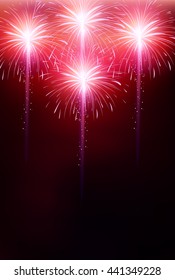 Fireworks summer summer greeting background