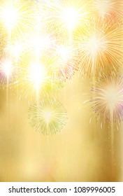 Fireworks Summer Summer greeting card Background