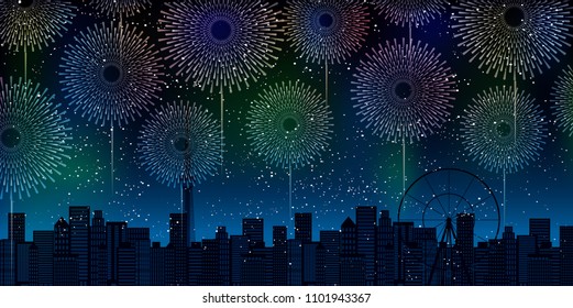 Fireworks Summer Heat Meditation Background
