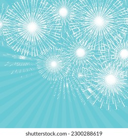 fondo del cielo de luz de verano de fuegos artificiales