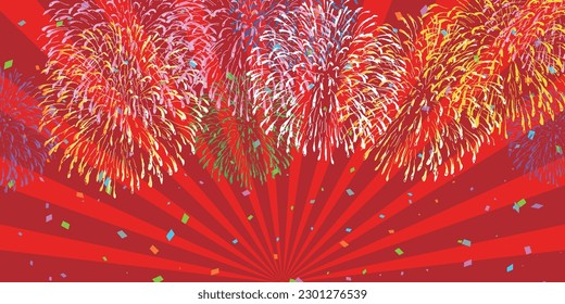 fireworks summer light sky background