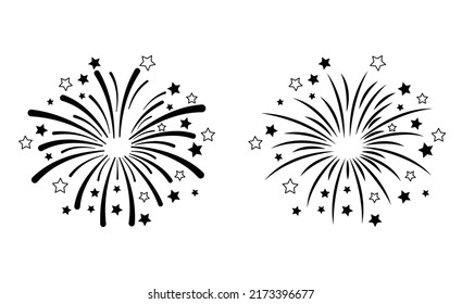 Fireworks Vector, America Stars 4th of July